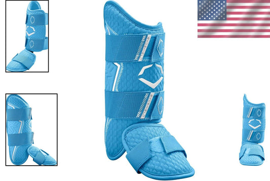 Ergonomically Designed Batter's Leg Guard with Adjustable Straps - Victory Blue