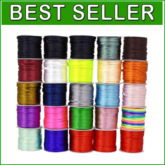 Durable Heat-Treatable 2mm Nylon Satin Cord - Perfect for Jewelry Making & More