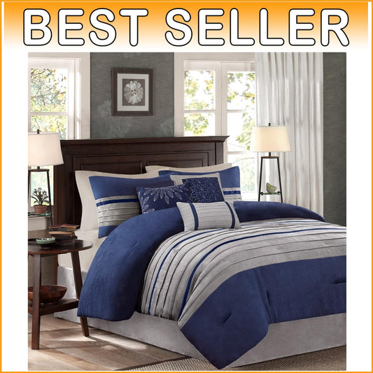 All-Season Down Alternative King Comforter Set with Decorative Shams & Pillow