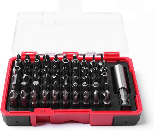 61-Piece S2 Steel Security Bit Set with Precision-Machined Tips - Ideal for H...