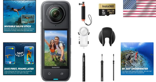 X4 360 Action Camera - 8K Resolution, Rugged Build, and AI Stabilization