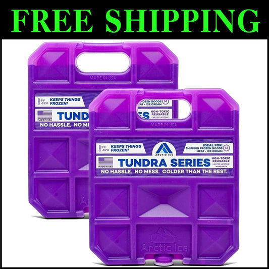 2-Pack Tundra Series 1.5 LB Ice Packs with Vegetable Oil - Perfect for Coolers