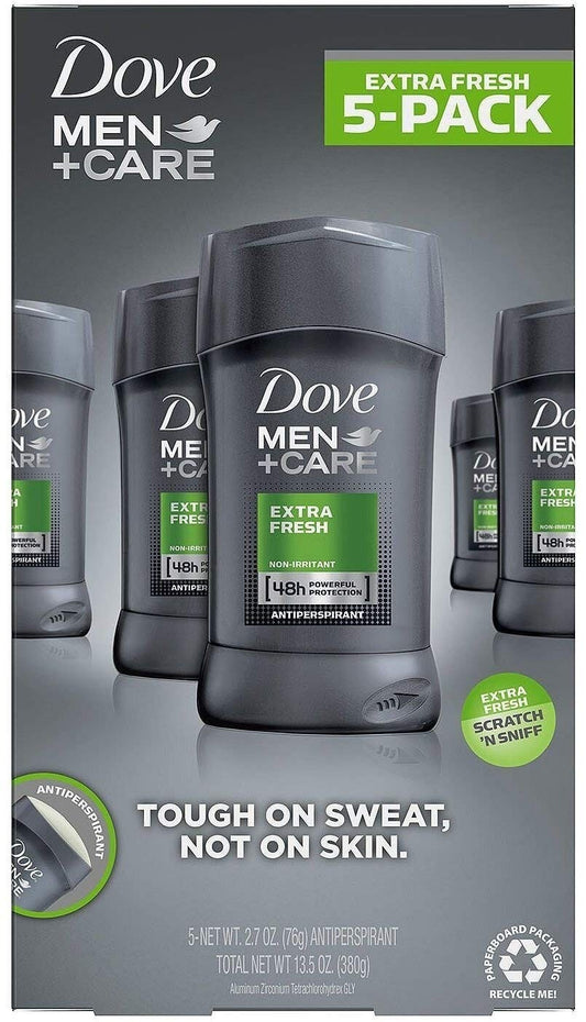 All-Day Moisturizing Antiperspirant for Men - 5 Stick Pack (48-Hour Protection)