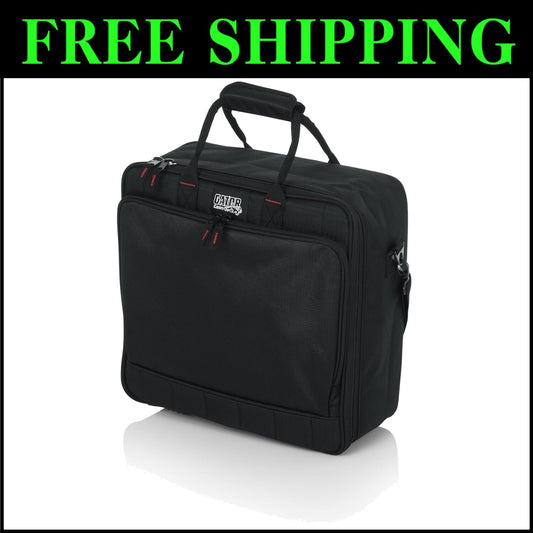 Lightweight Nylon Mixer Equipment Bag with Dual-Layer Padding - 15.5x15x5.5