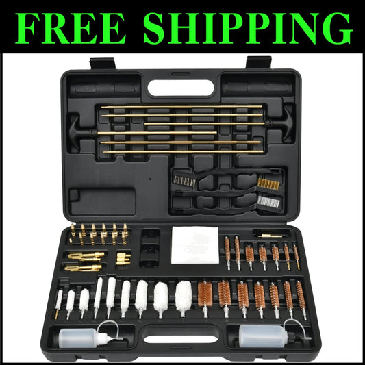 Efficient Gun Cleaning Kit with Sturdy Carry Case - Perfect for Any Gun Owner