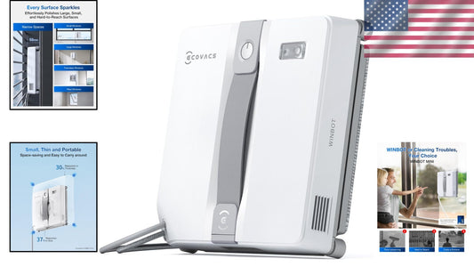 Effortless Cleaning with Ultrasonic Window Robot - Compact & Intelligent Design