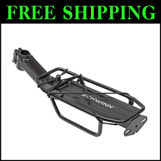 Lightweight Aluminum Rear Bike Rack, Holds Up to 26 lbs for Easy Cargo Transport