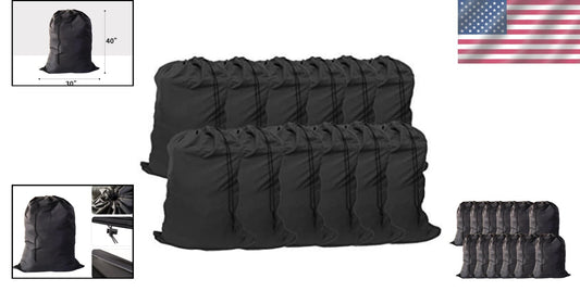 Foldable Travel Laundry Bags - 30"x40" Portable Pack of 12 for Easy Organization