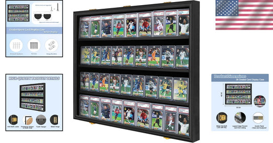 Acrylic Wall Mount Card Display Case - Protect Graded Baseball & Football Cards