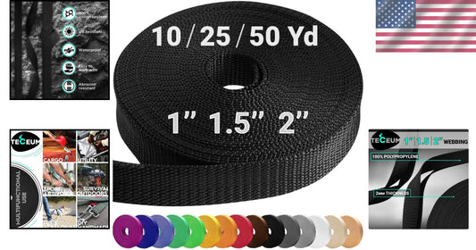 Extra-Strong 2" Webbing - Available in 40+ Colors - Ideal for Camping & Sewing