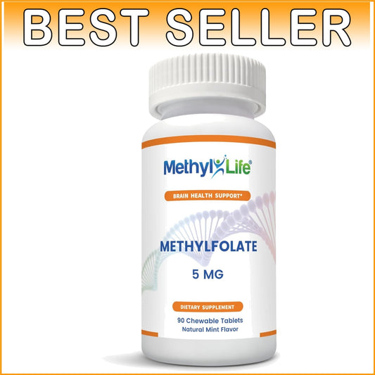 5mg L-Methylfolate Chewables - 3 Month Supply Non-GMO & Gluten-Free Tablets