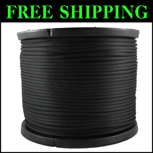Superior 1/4" Black Polyester Rope Reels - 500 Feet of UV & Abrasion Resistance