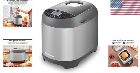 Stainless Steel Bread Maker: 19 Menu Functions & Custom Loaf Sizes Options