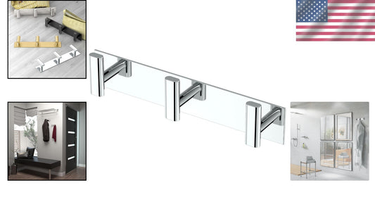 Durable Rust-Resistant Chrome Bathroom Hook - 11" Wall Mounted Triple Hooks