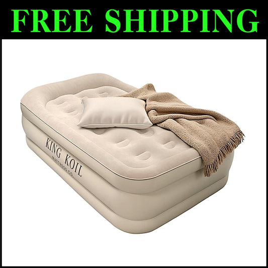 Adjustable Firm Twin Air Mattress with Built-in Pump - 13-Inch Thick Comfort
