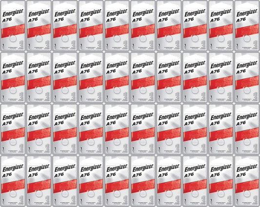 40-Pack LR44 A76 Alkaline Button Cell Batteries - Reliable Power for Watches