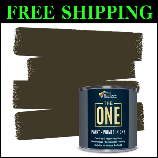Durable All-in-One Brown Paint & Primer - Fast Drying for Indoor & Outdoor Use