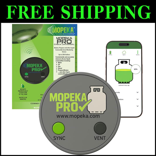 Digital Propane Tank Pressure Gauge - Ultrasonic Tech with Remote Monitoring