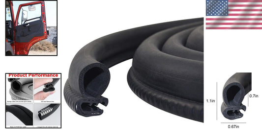 32.8ft Weather Stripping Truck Door Seal - Noise Reduction & Easy Install