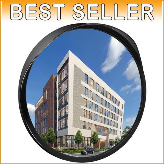 18-Inch Weather-Resistant Convex Driveway Security Mirror for Enhanced Safety