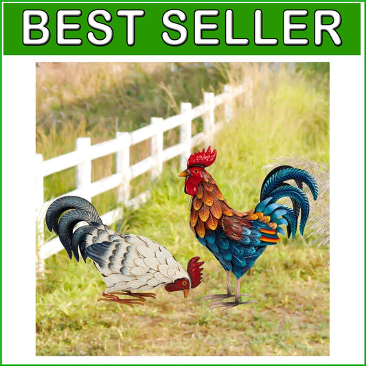 Weather-Resistant Outdoor Chicken Statues for Vibrant Lawn Decoration