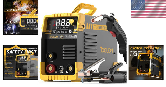 135A MIG Welder for Home & Professional Use - LCD, Gasless, 3-in-1 Functionality