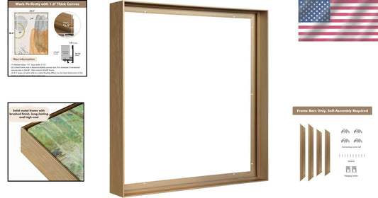 Versatile 1.5” Deep Bronze Float Frame for Art - Perfect Gift for Any Occasion
