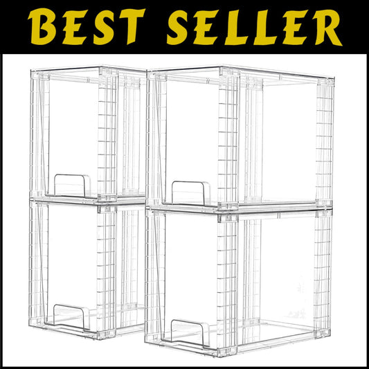 Multi-Purpose Clear Plastic Storage Drawers - Ideal for Cabinets & Vanities