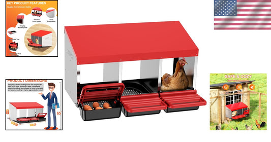 Comfortable Chicken Egg Nesting Box with Removable Tray for Easy Maintenance