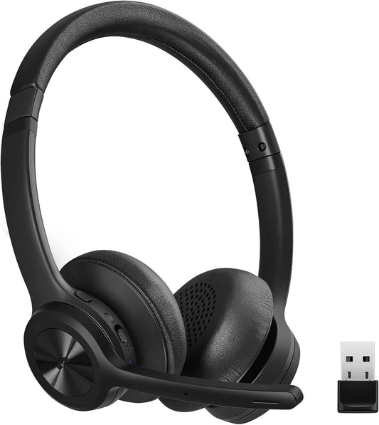 High-Performance Wireless Bluetooth Headset with Long Battery Life & USB Adapter