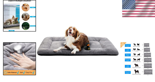 Ultra Soft 48" Extra Large Dog Bed Crate Pad - Washable & Anti-Slip Design