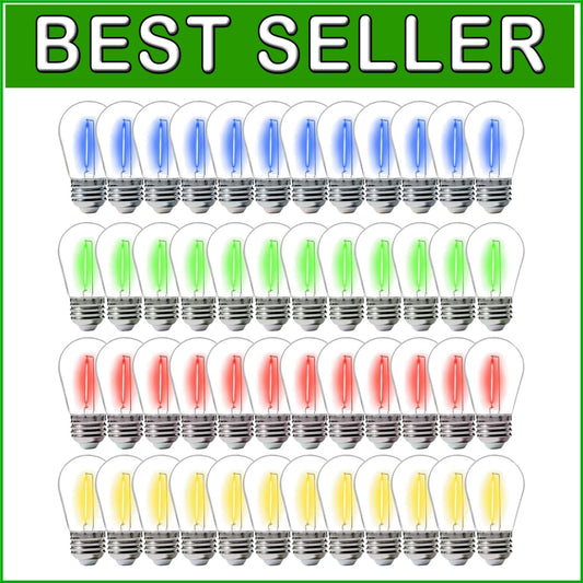 Brighten Your Outdoors with 48-Piece S14 LED String Lights - Multicolor Magic