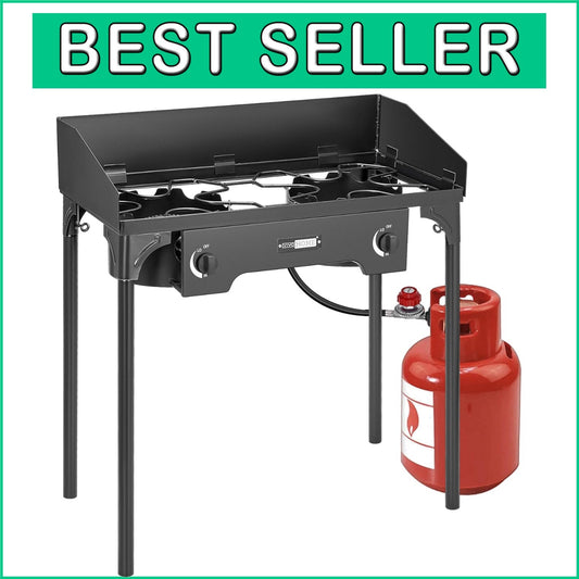 Portable 150,000 BTU Camp Stove with Detachable Legs - Ideal for Outdoor Cooking