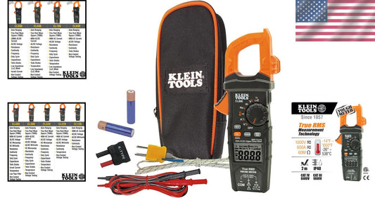 Durable Electrical Tester - Clamp Meter with Carrying Case and Test Accessories