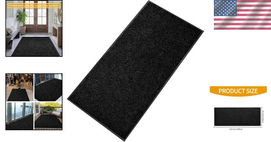 Versatile Waterproof Entrance Mat 48"x120" - Non-Slip Rubber Base, Easy to Clean