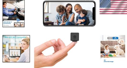 Compact Wireless Security Camera with 150° View - Perfect for Indoor/Outdoor Use