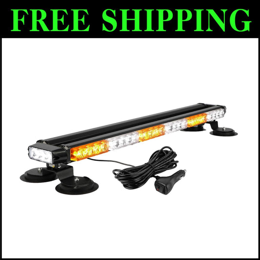 29.5" Emergency Warning Strobe Light Bar - 26 Flashing Modes, IP67 Waterproof