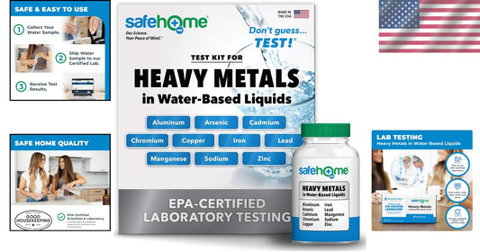 Heavy Metals Water Test Kit – EPA Certified, Tests 10 Liquids with Quick Results