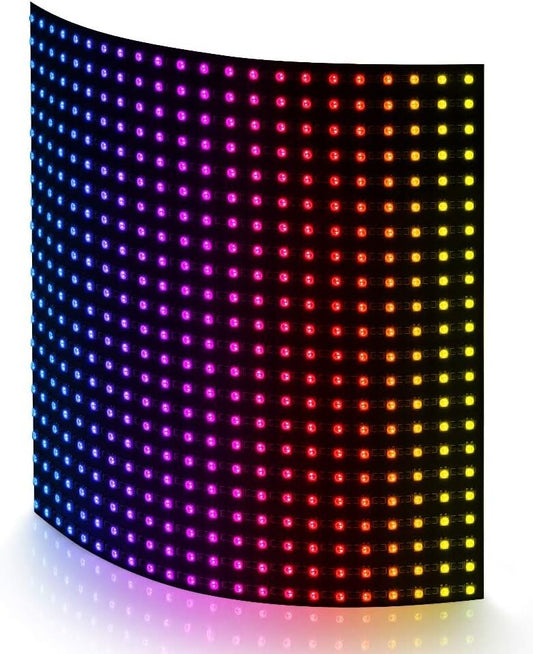 Flexible WS2812B RGB LED Matrix 22x22 - Vibrant Display for Weddings & Christmas