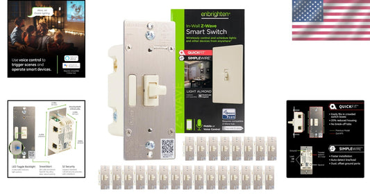 Smart Z-Wave Switch for Home Automation - Alexa & Google Compatible, 3-Way