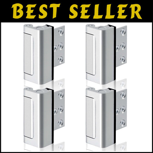 4-Pack Childproof Aluminum Door Reinforcement Lock - Ensure Home Security