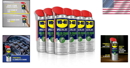Essential Non-Fling Chain Lubricant Pack, 10 OZ - Rust Protection & Performance