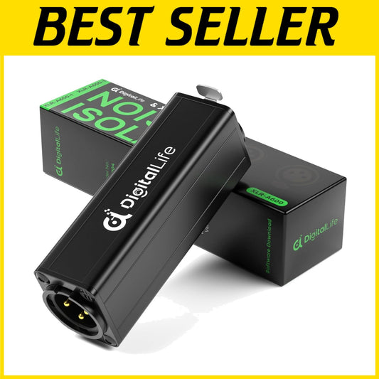 XLR Ground Loop Isolator for Clear Audio - Female-to-Male Connection, No Power