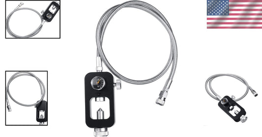 Durable DIN Valve Scuba Tank Adapter - 36 Inch Stainless Steel Hose Included