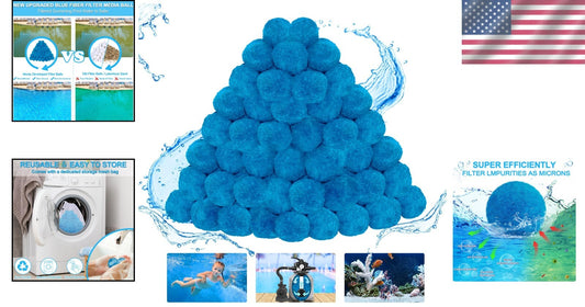 4 lbs Eco-Friendly Pool Filter Media Balls for Optimal Filtration Performance