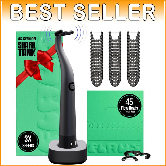 Award-Winning Electric Flosser with 45 Eco-Friendly Refills – Sonic Technology