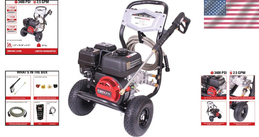 Lightweight Gas Pressure Washer 2.5 GPM - 49-State Compliant Clean Machine