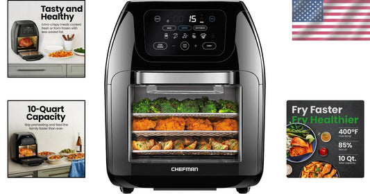 Advanced Touch Control Digital Air Fryer & Dehydrator - Crispy & Healthy Meals