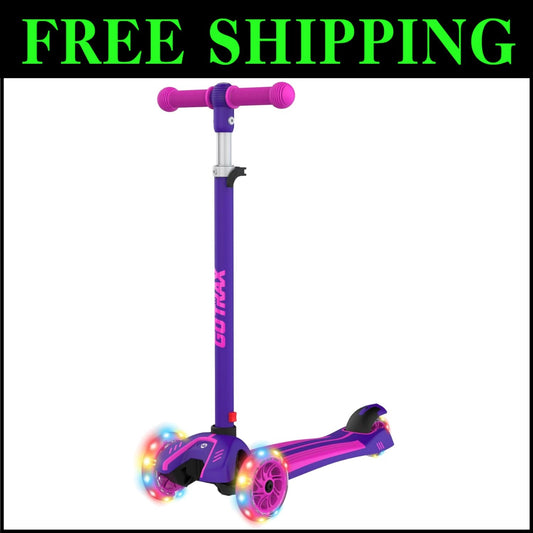 Exciting LED Lighted Kids Kick Scooter - Ideal for Ages 2-8 and Up to 100 lbs