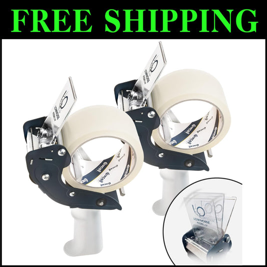 Low Noise Packing Tape Dispenser 2-Pack – Ideal for Effortless Box Sealing